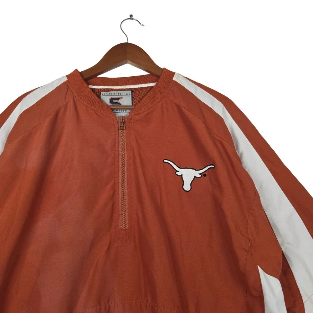 Colosseum Texas Longhorns Mens Large Short Sleeve‎ 1/4 Zip Pullover Windbreaker